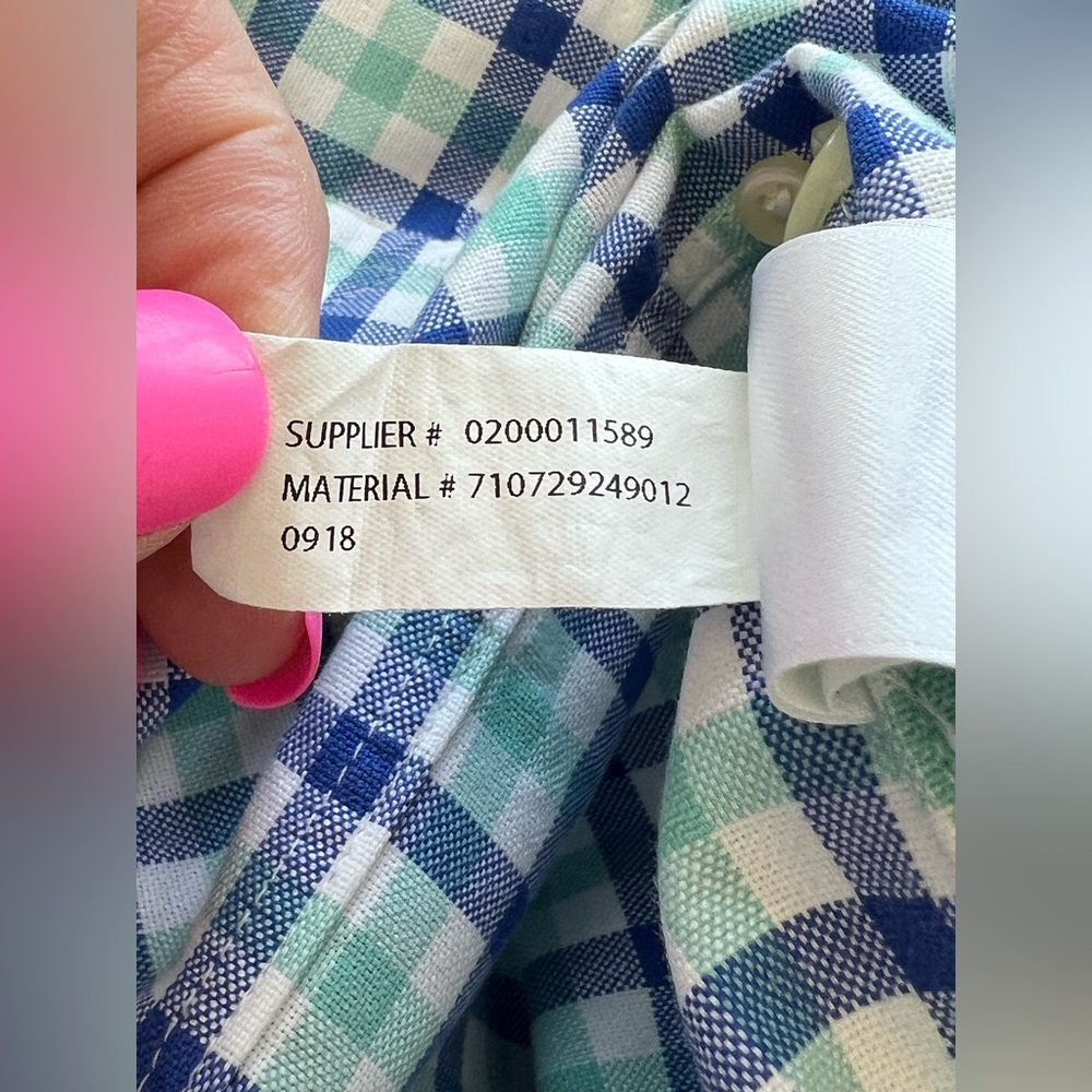 💚 EUC RALPH LAUREN Blue Green White Check Button Down Shirt | Men’s XL - Picture 7 of 10